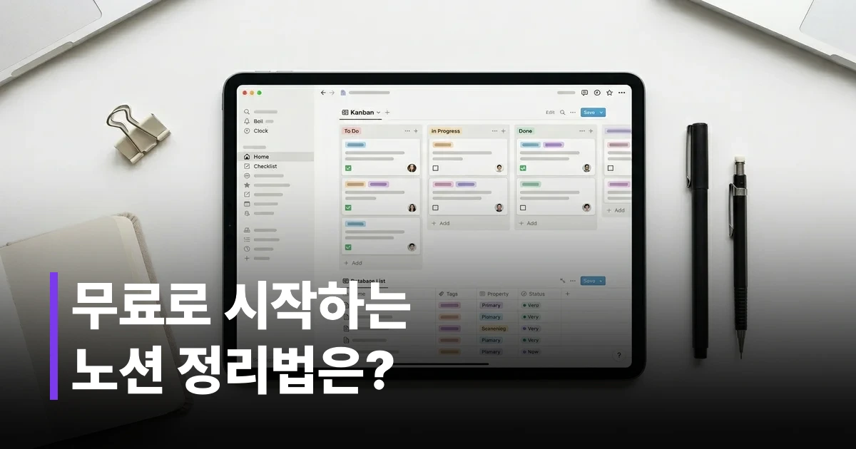 노션 앱 화면에 다양한 템플릿 카드와 데이터베이스 뷰가 배열된 대시보드 레이아웃
