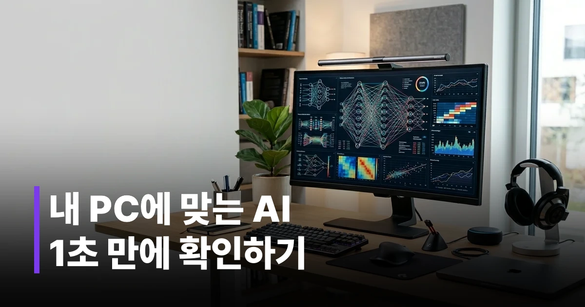 컴퓨터 모니터에 로컬 AI 모델 구동 성능 분석 그래프가 표시되어 있는 모습