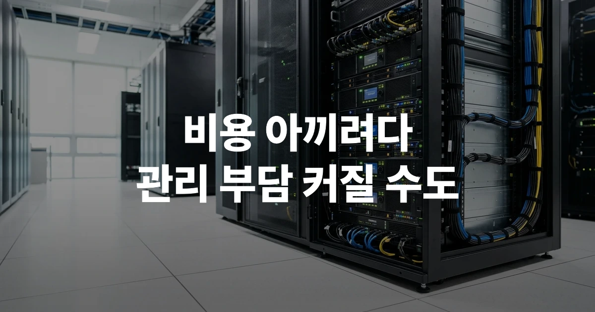 기업 서버실에 설치된 GPU 랙과 네트워크 케이블