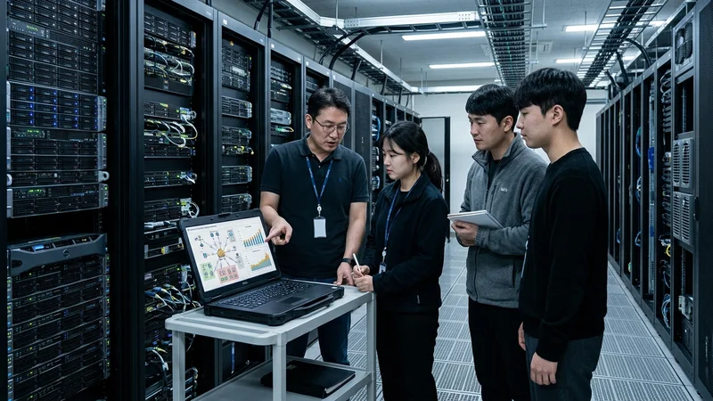 온프레미스 AI와 클라우드 AI 비교를 위한 문서와 노트북 화면