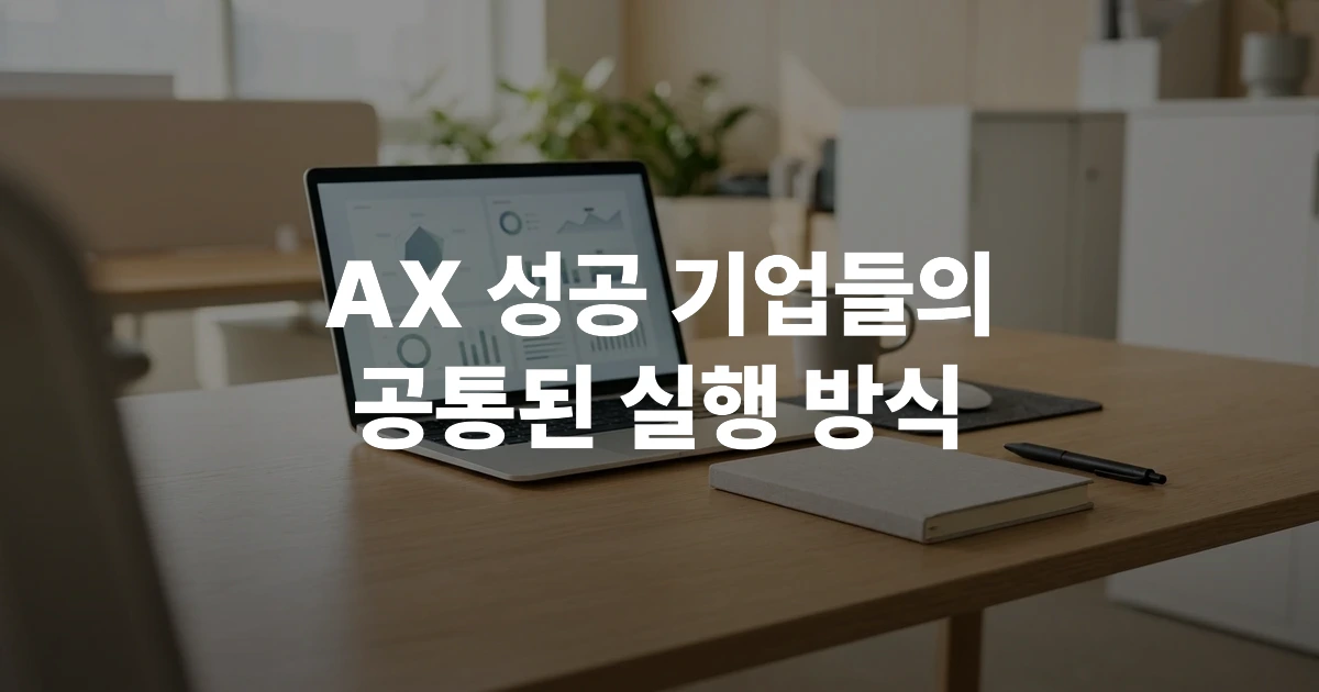 기업 사무실에서 진행되는 AI 기반 업무 자동화 화면