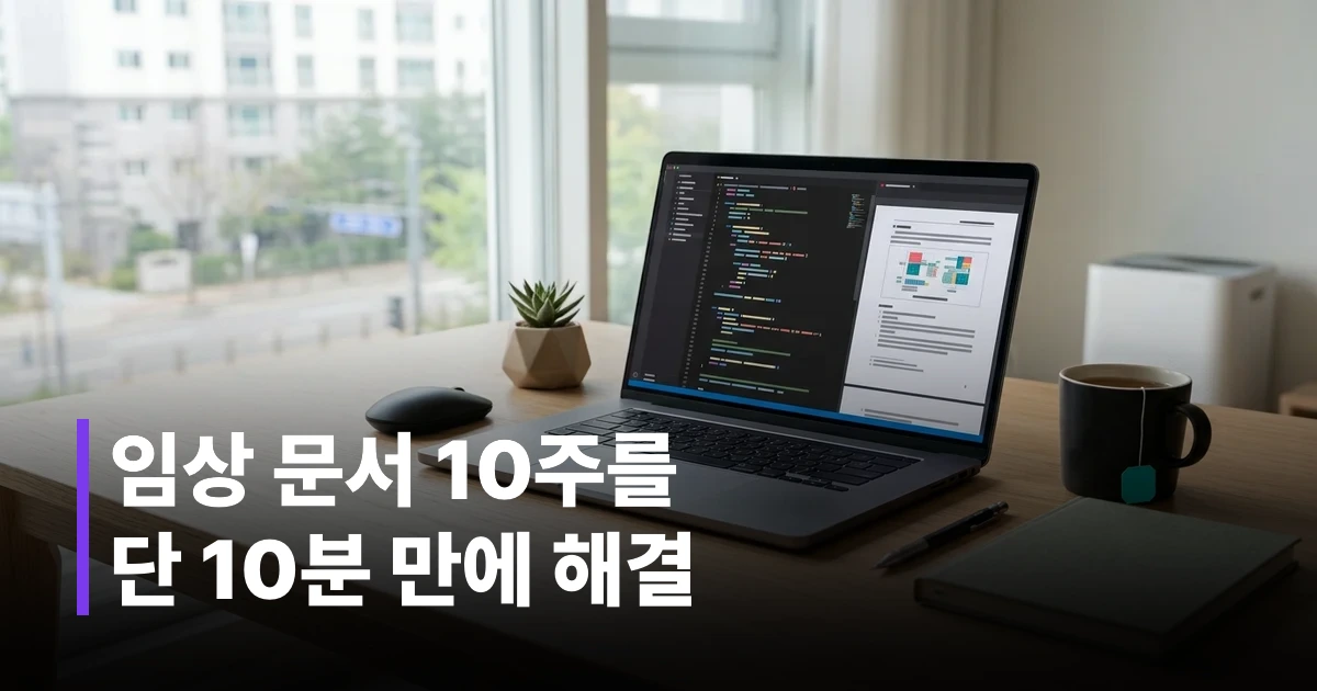 현대적인 사무실 데스크와 최신 노트북 화면이 조화를 이루는 썸네일 이미지