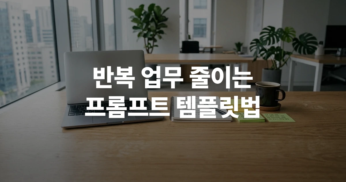 직장인이 노트북 앞에서 ChatGPT 화면을 보며 업무 문서를 작성하는 모습