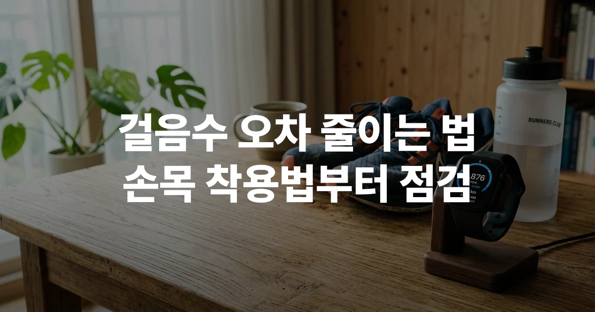 갤럭시워치 화면에 걸음수가 표시된 모습