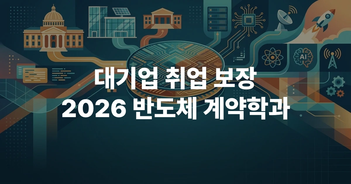 2026 주요 대학 반도체 계약학과 연계 기업 및 혜택 개념 일러스트