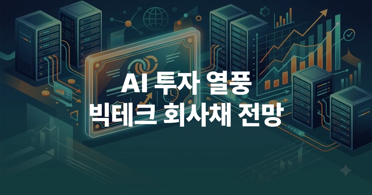 빅테크 회사채 발행과 미국 국채 금리 변화를 표현한 썸네일 이미지
