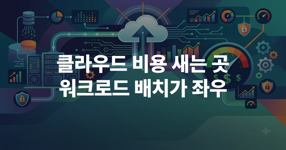 하이브리드 클라우드 비용 최적화 개념을 나타낸 일러스트
