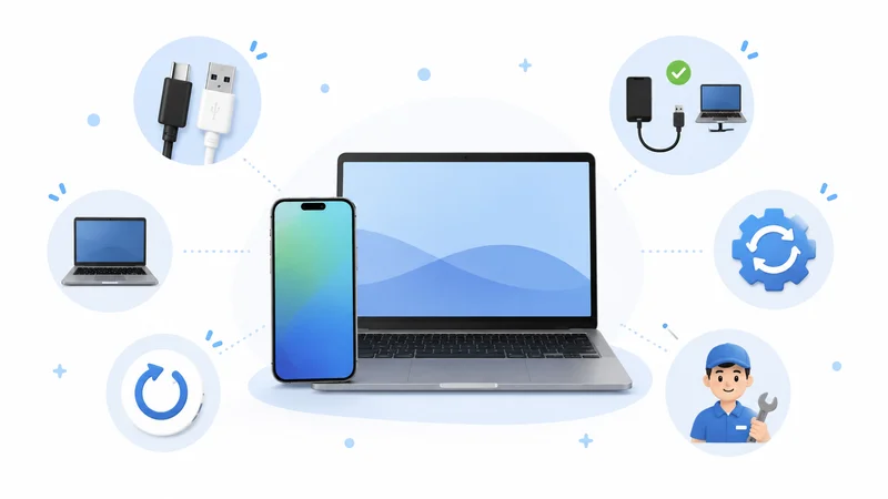 스마트폰 USB 인식 문제 해결을 위한 케이블 교체 재부팅 업데이트 서비스 점검 항목