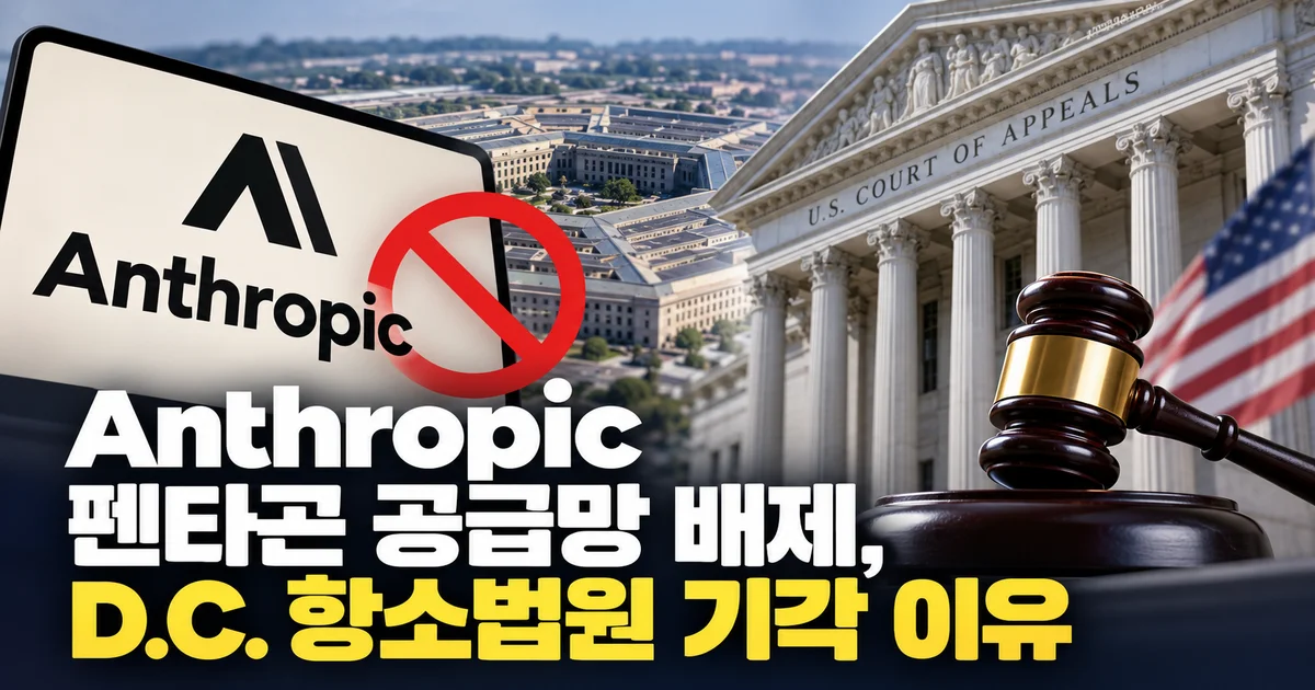 Claude AI 모델 노드와 국방 조달 공급망을 둘러싼 미국 항소법원 판결
