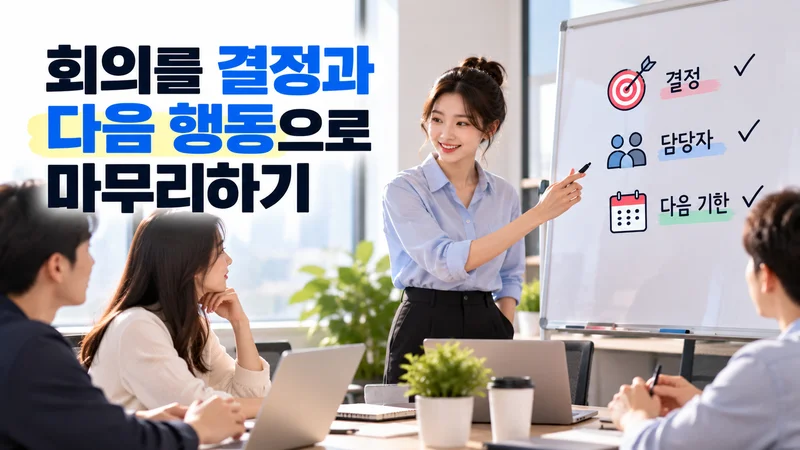 4. 회의를 결정과 다음 행동으로 마무리하기