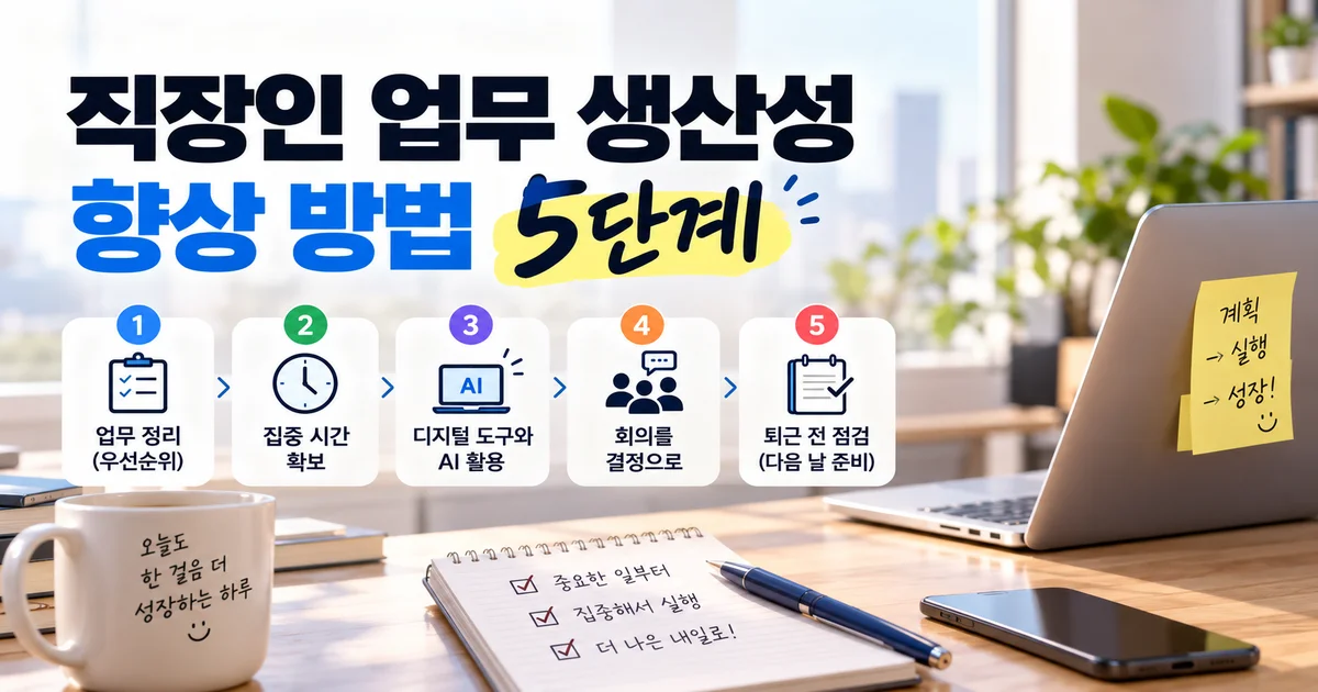 우선순위 카드와 집중 시간 블록으로 정리한 업무 흐름